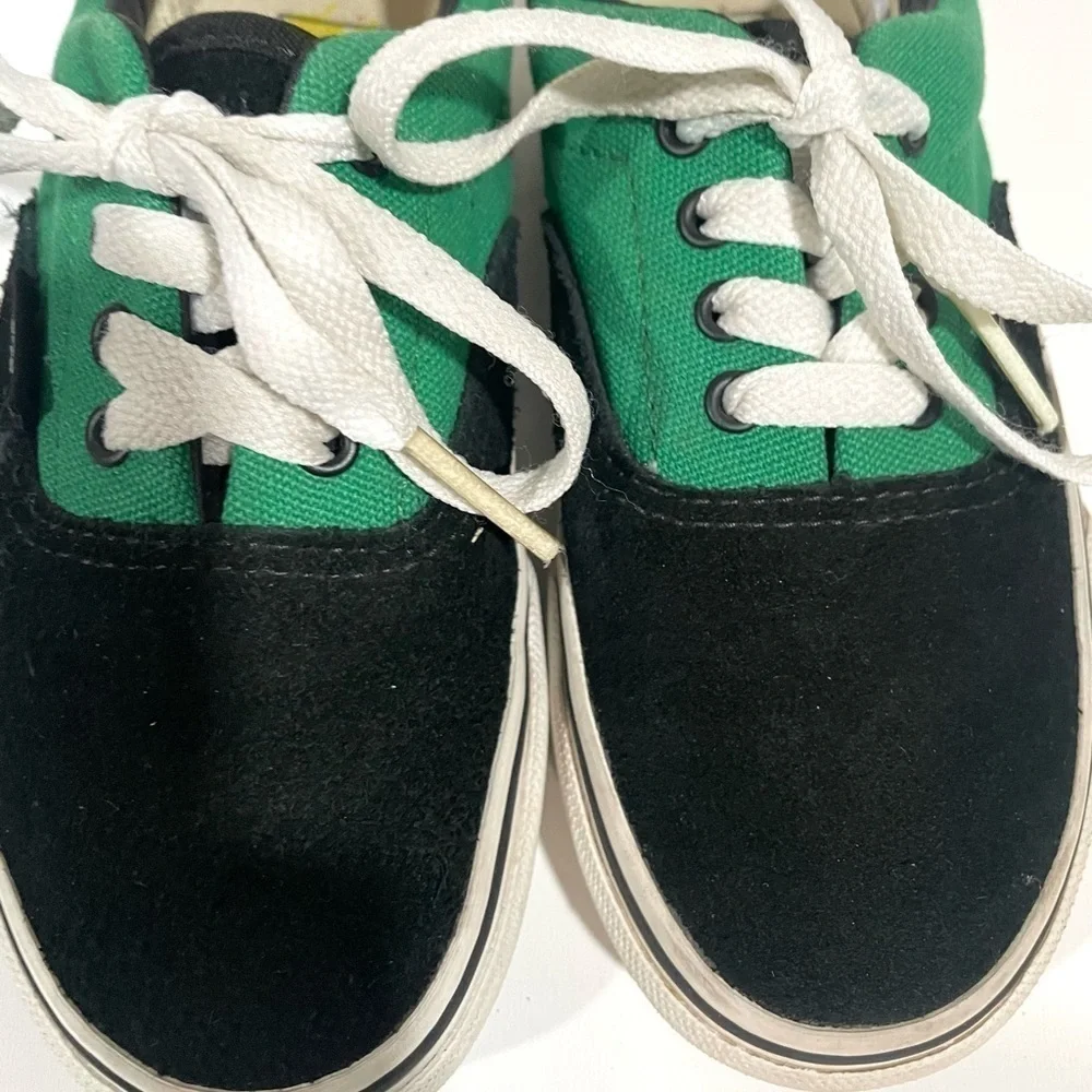 VANS skate era green black canvas low top shoe size 12.5